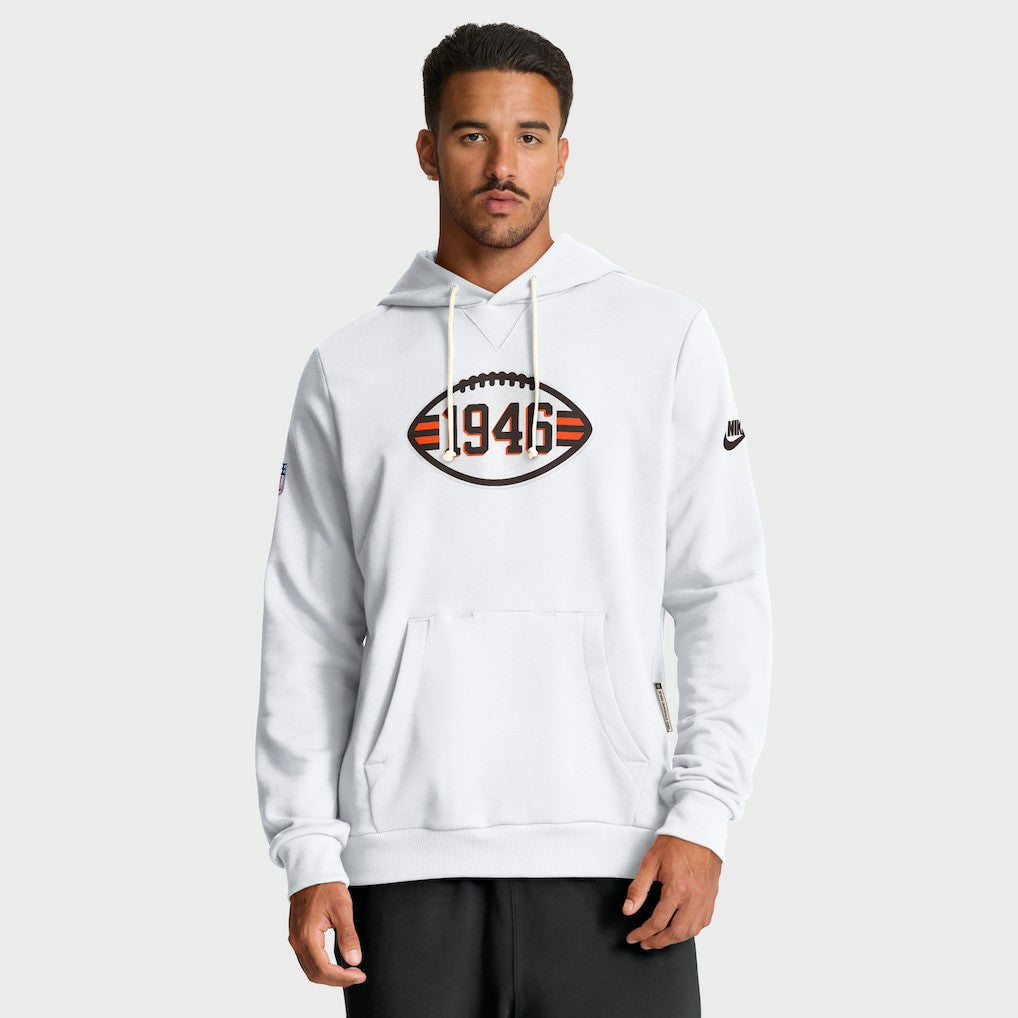 Cleveland Browns Sideline Standard Issue Alt 2 Dri-FIT Hoodie White - Nike