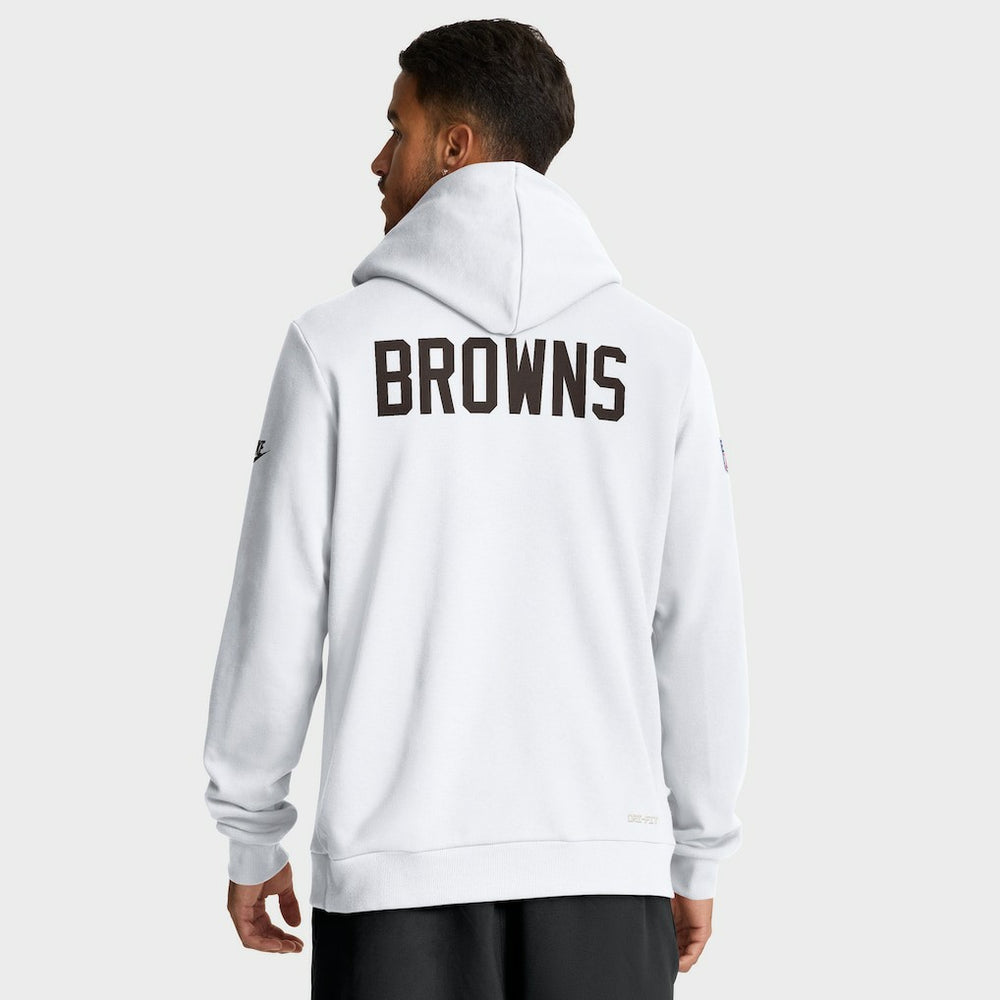 Cleveland Browns Sideline Standard Issue Alt 2 Dri-FIT Hoodie White - Nike