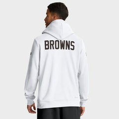 Cleveland Browns Sideline Standard Issue Alt 2 Dri-FIT Hoodie White - Nike