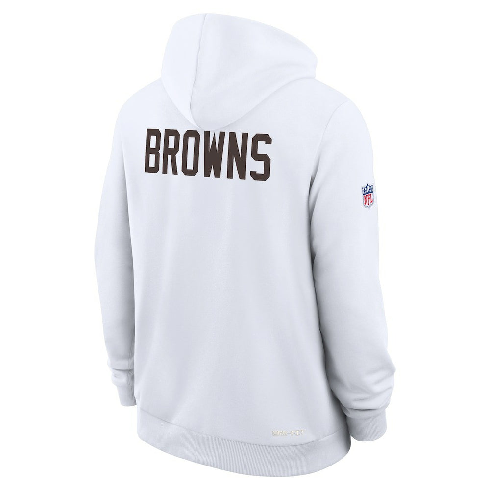 Cleveland Browns Sideline Standard Issue Alt 2 Dri-FIT Hoodie White - Nike