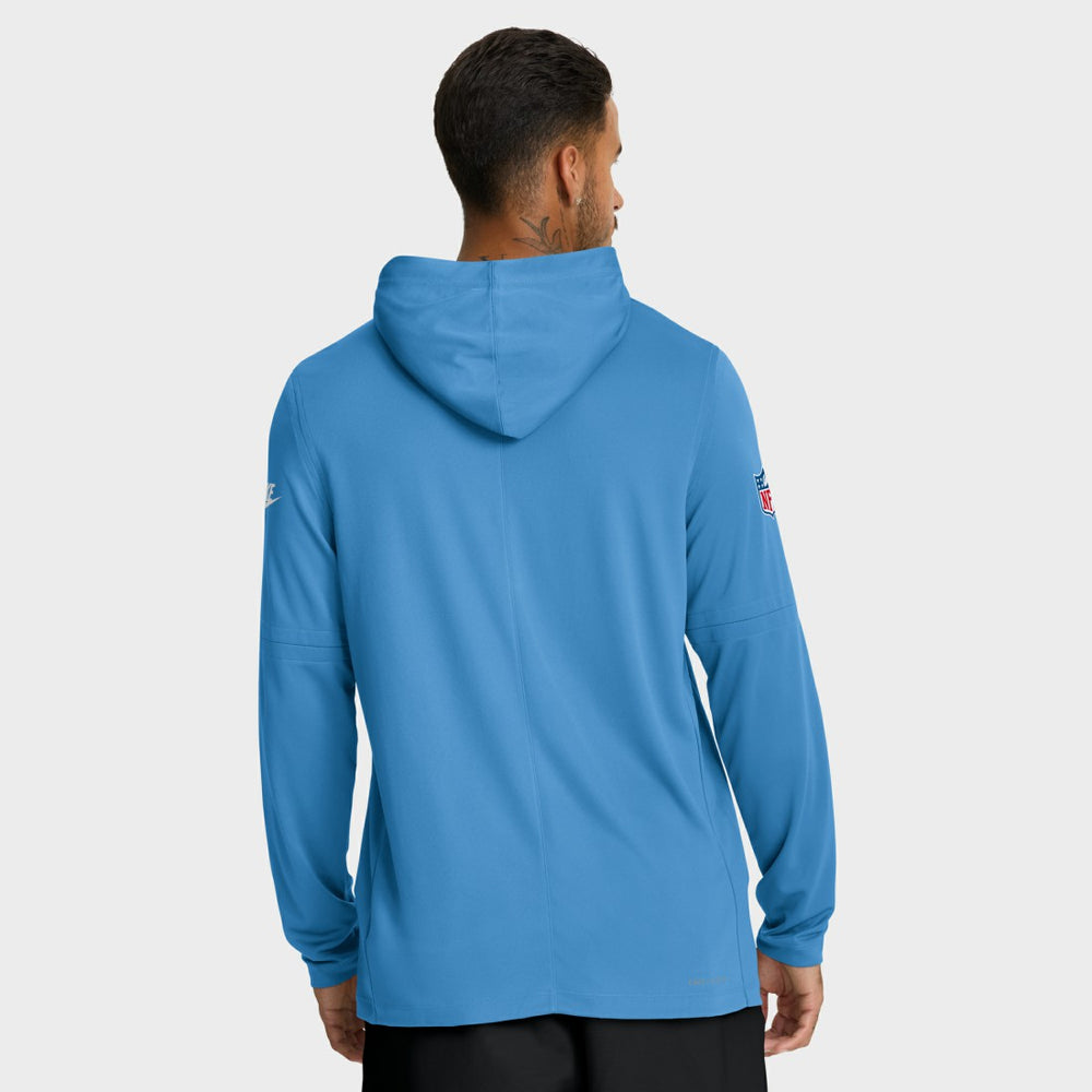 Tennessee Titans Sideline Oilers Throwback Dri-FIT Long Sleeve Hoodie T-Shirt Light Blue - Nike