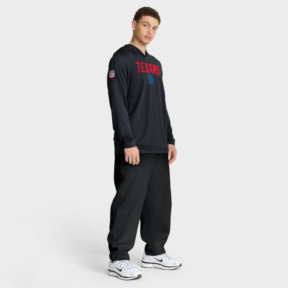 Houston Texans Sideline Pass Accuracy Dri-FIT Long Sleeve Hoodie T-Shirt  Blue - Nike