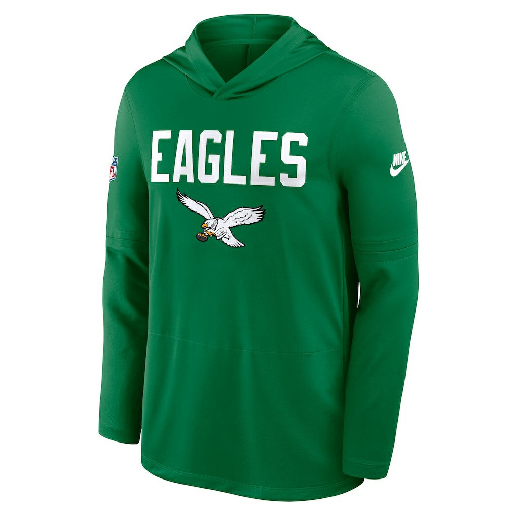 Philadelphia Eagles Sideline Pass Accuracy Dri-FIT Long Sleeve Hoodie T-Shirt  Kelly Green - Nike