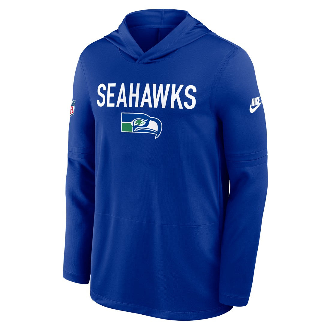 Seattle Seahawks Sideline Pass Accuracy Dri-FIT Long Sleeve Hoodie T-Shirt Royal - Nike