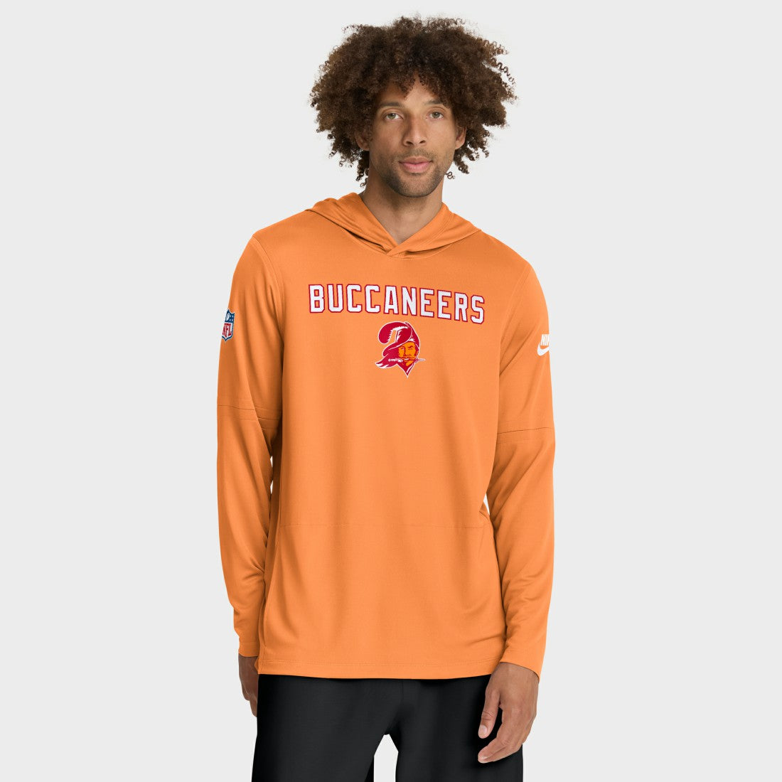 Tampa Bay Buccaneers Sideline Pass Accuracy Dri-FIT Long Sleeve Hoodie T-Shirt Orange - Nike
