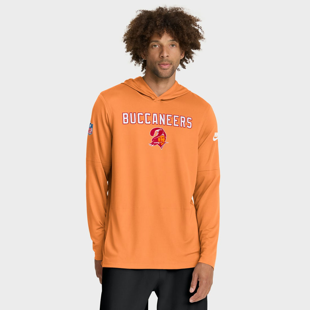 Tampa Bay Buccaneers Sideline Pass Accuracy Dri-FIT Long Sleeve Hoodie T-Shirt Orange - Nike