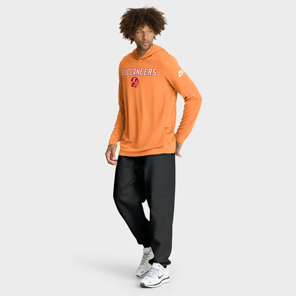 Tampa Bay Buccaneers Sideline Pass Accuracy Dri-FIT Long Sleeve Hoodie T-Shirt Orange - Nike