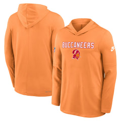 Tampa Bay Buccaneers Sideline Pass Accuracy Dri-FIT Long Sleeve Hoodie T-Shirt Orange - Nike