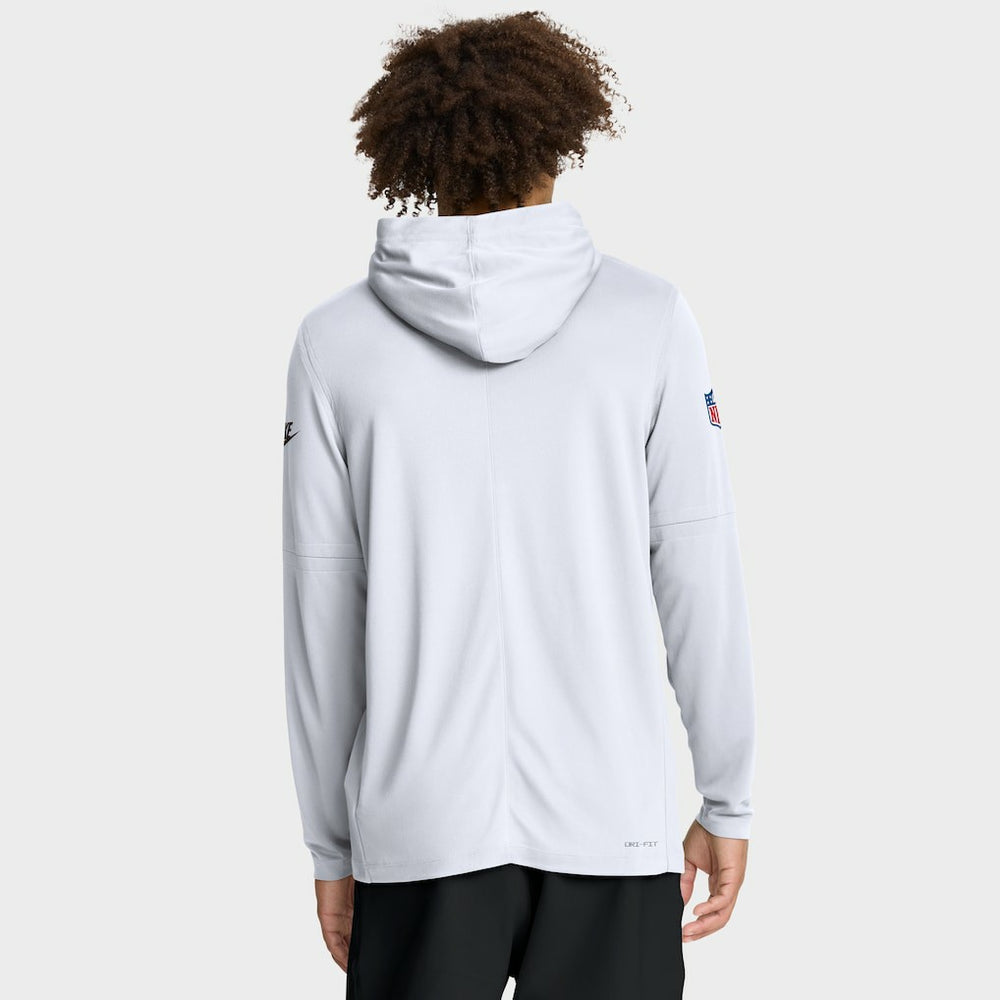 Cleveland Browns Sideline Pass Accuracy Dri-FIT Long Sleeve Hoodie T-Shirt White - Nike
