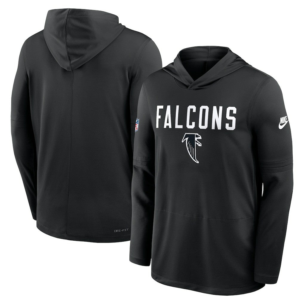 Atlanta Falcons Sideline Pass Accuracy Dri-FIT Long Sleeve Hoodie T-Shirt Black - Nike