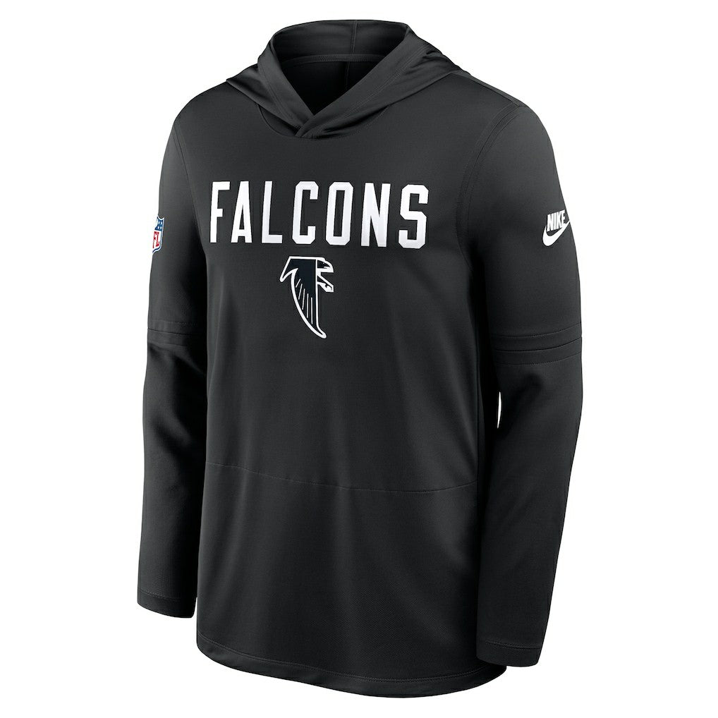 Atlanta Falcons Sideline Pass Accuracy Dri-FIT Long Sleeve Hoodie T-Shirt Black - Nike