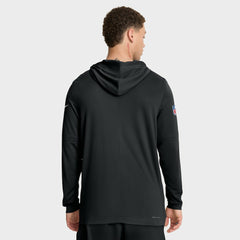 Baltimore Ravens Sideline Pure Fury Performance Long Sleeve Hoodie T-Shirt Black - Nike