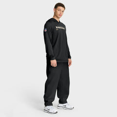 Baltimore Ravens Sideline Pure Fury Performance Long Sleeve Hoodie T-Shirt Black - Nike