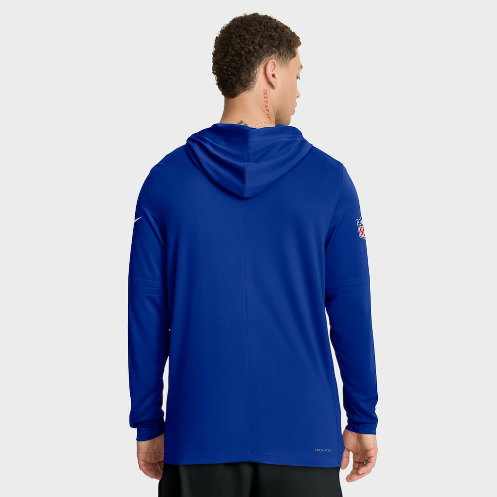Buffalo Bills Sideline Pure Fury Performance Long Sleeve Hoodie T-Shirt Royal - Nike
