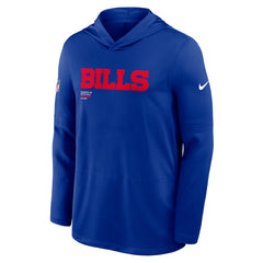 Buffalo Bills Sideline Pure Fury Performance Long Sleeve Hoodie T-Shirt Royal - Nike