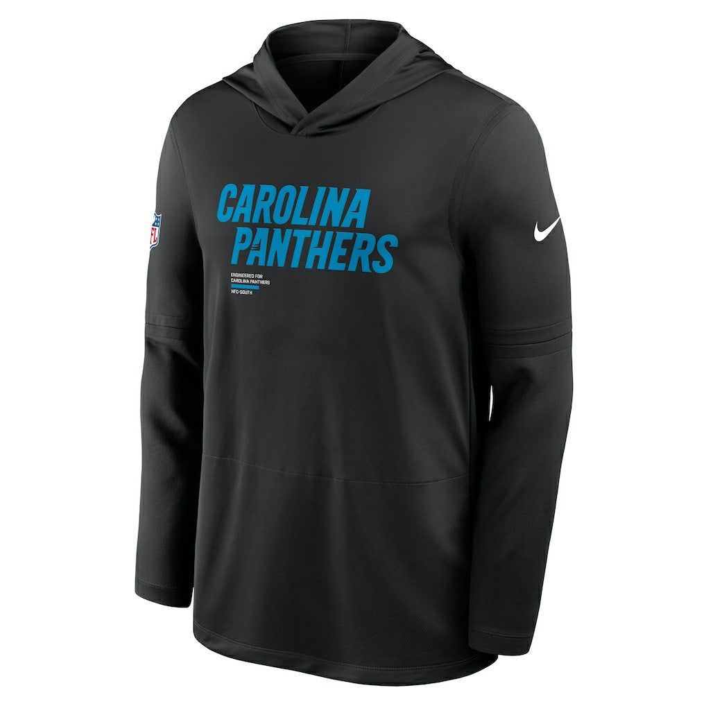 Carolina Panthers Sideline Pure Fury Performance Long Sleeve Hoodie T-Shirt Black - Nike