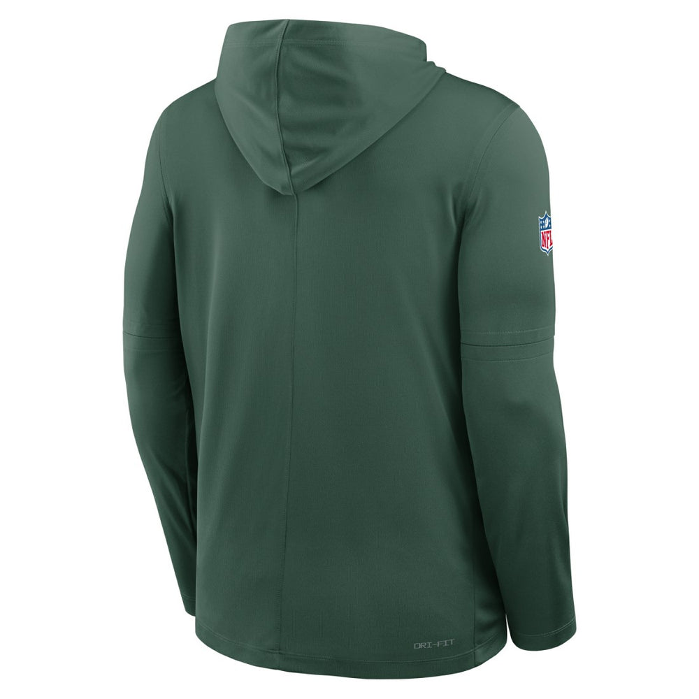 Green Bay Packers Sideline Pure Fury Performance Long Sleeve Hoodie T-Shirt Green - Nike