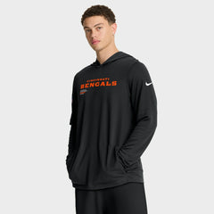 Cincinnati Bengals Sideline Pure Fury Performance Long Sleeve Hoodie T-Shirt Black - Nike