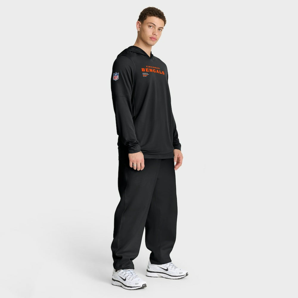 Cincinnati Bengals Sideline Pure Fury Performance Long Sleeve Hoodie T-Shirt Black - Nike