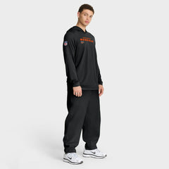 Cincinnati Bengals Sideline Pure Fury Performance Long Sleeve Hoodie T-Shirt Black - Nike