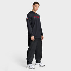 Houston Texans Sideline Pure Fury Performance Long Sleeve Hoodie T-Shirt Navy - Nike