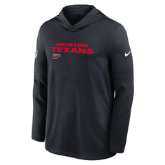 Houston Texans Sideline Pure Fury Performance Long Sleeve Hoodie T-Shirt Navy - Nike