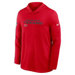 Houston Texans Sideline Pure Fury Performance Long Sleeve Hoodie T-Shirt Red - Nike