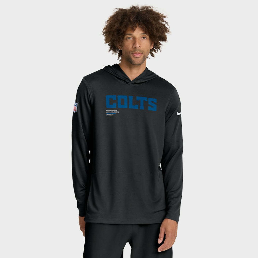 Indianapolis Colts Sideline Pure Fury Performance Long Sleeve Hoodie T-Shirt Black - Nike