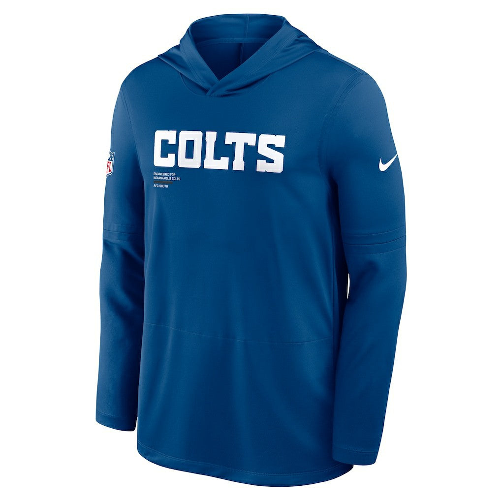 Indianapolis Colts Sideline Pure Fury Performance Long Sleeve Hoodie T-Shirt Royal - Nike