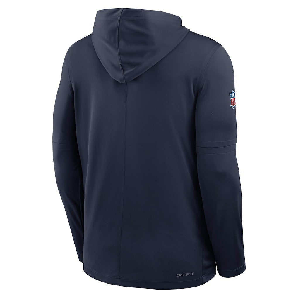 Dallas Cowboys Sideline Pure Fury Performance Long Sleeve Hoodie T-Shirt Navy - Nike