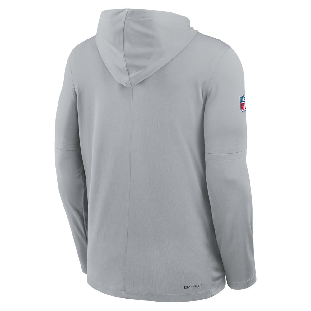 Detroit Lions Sideline Pure Fury Performance Long Sleeve Hoodie T-Shirt Gray - Nike