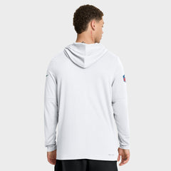Green Bay Packers Sideline Pure Fury Performance Long Sleeve Hoodie T-Shirt White - Nike