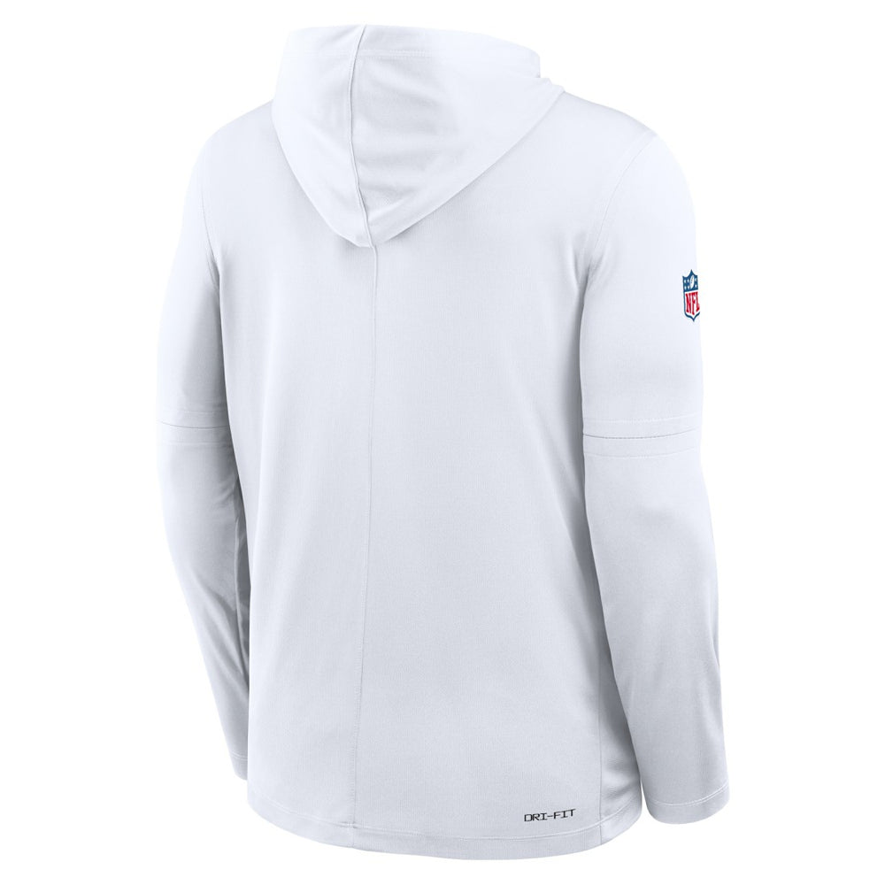 Green Bay Packers Sideline Pure Fury Performance Long Sleeve Hoodie T-Shirt White - Nike