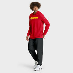 Kansas City Chiefs Sideline Pure Fury Performance Long Sleeve Hoodie T-Shirt Red - Nike