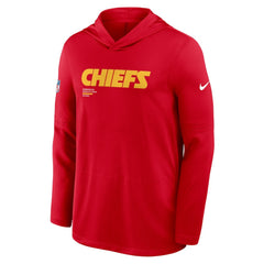 Kansas City Chiefs Sideline Pure Fury Performance Long Sleeve Hoodie T-Shirt Red - Nike