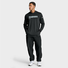 Las Vegas Raiders Sideline Pure Fury Performance Long Sleeve Hoodie T-Shirt Black - Nike