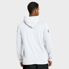 Minnesota Vikings Sideline Pure Fury Performance Long Sleeve Hoodie T-Shirt White - Nike