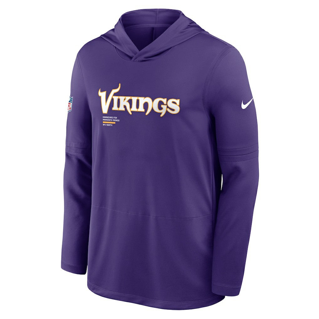 Minnesota Vikings Sideline Pure Fury Performance Long Sleeve Hoodie T-Shirt Purple - Nike