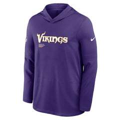 Minnesota Vikings Sideline Pure Fury Performance Long Sleeve Hoodie T-Shirt Purple - Nike