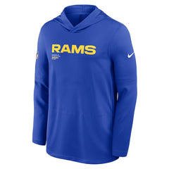 Los Angeles Rams Sideline Pure Fury Performance Long Sleeve Hoodie T-Shirt Royal - Nike