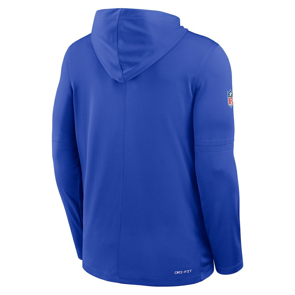 Los Angeles Rams Sideline Pure Fury Performance Long Sleeve Hoodie T-Shirt Royal - Nike