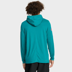 Miami Dolphins Sideline Pure Fury Performance Long Sleeve Hoodie T-Shirt Aqua - Nike