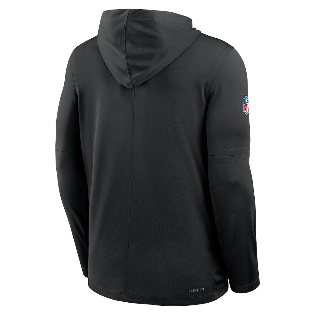 New York Jets Sideline Pure Fury Performance Long Sleeve Hoodie T-Shirt Black - Nike