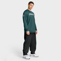 Philadelphia Eagles Sideline Pure Fury Performance Long Sleeve Hoodie T-Shirt Green - Nike