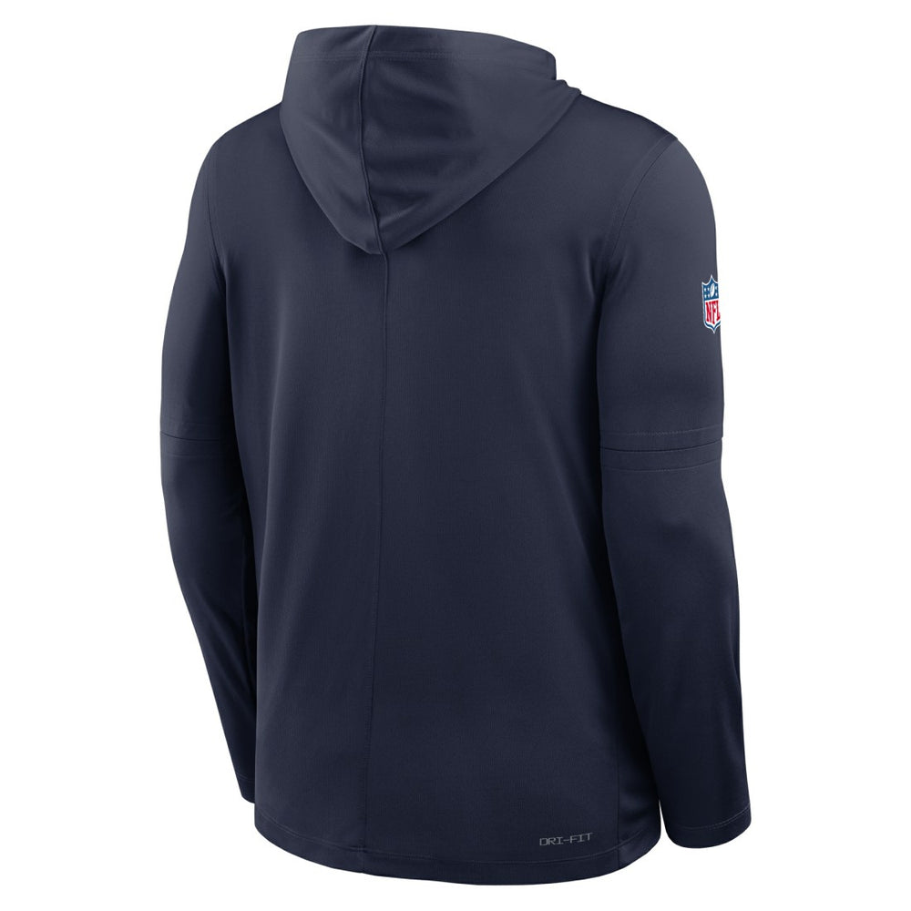 Denver Broncos Sideline Pure Fury Performance Long Sleeve Hoodie T-Shirt Navy - Nike