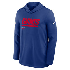 New York Giants Sideline Pure Fury Performance Long Sleeve Hoodie T-Shirt Royal - Nike