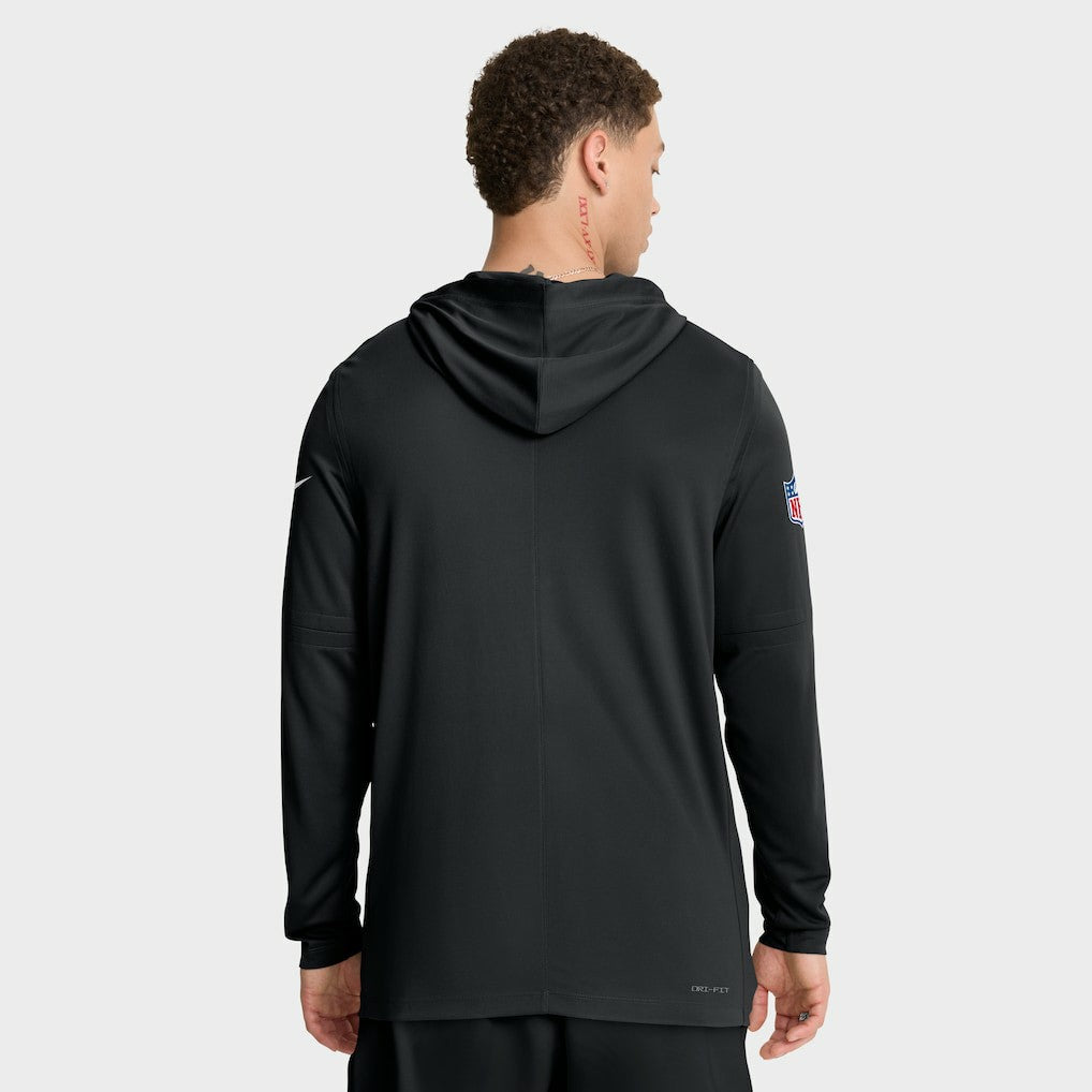 Philadelphia Eagles Sideline Pure Fury Performance Long Sleeve Hoodie T-Shirt Black - Nike