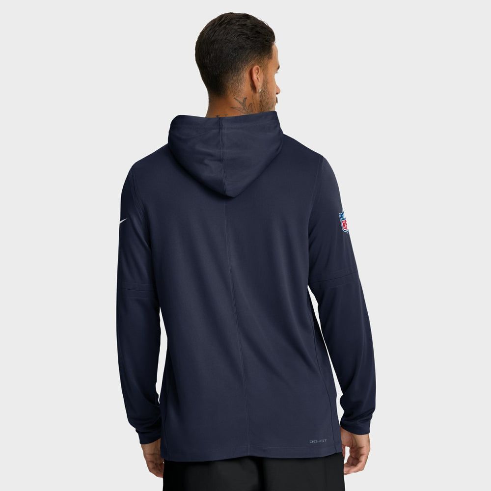 Seattle Seahawks Sideline Pure Fury Performance Long Sleeve Hoodie T-Shirt College Navy - Nike