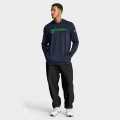 Seattle Seahawks Sideline Pure Fury Performance Long Sleeve Hoodie T-Shirt College Navy - Nike