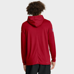 Tampa Bay Buccaneers Sideline Pure Fury Performance Long Sleeve Hoodie T-Shirt Red - Nike
